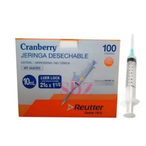 Jeringa 10Ml C/A, Luer-Lock, 21G X 1 1/2