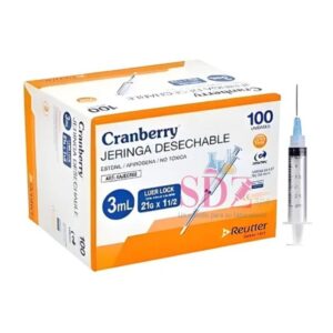 Jeringa 3ml C/A, Luer-Lock, 21G X 1 1/2